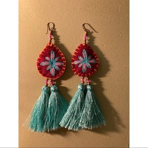 Felt and tassel earrings